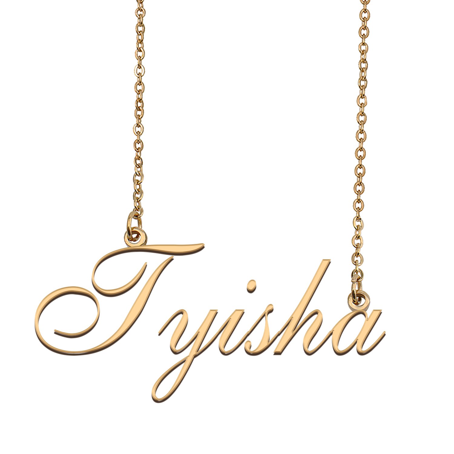 Custom Personalized Name Necklace in Golden Silver for Women Tyisha