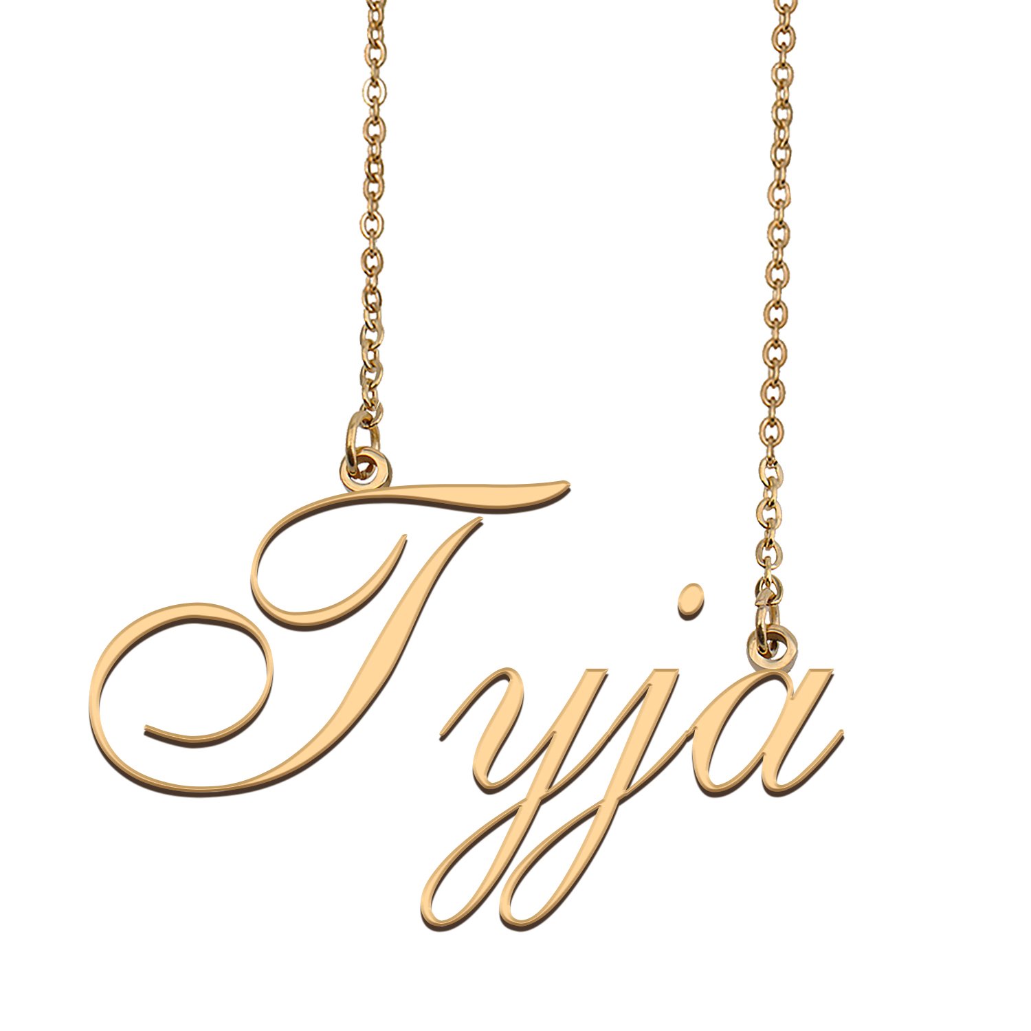 Custom Personalized Name Necklace in Golden Silver for Women Tyja