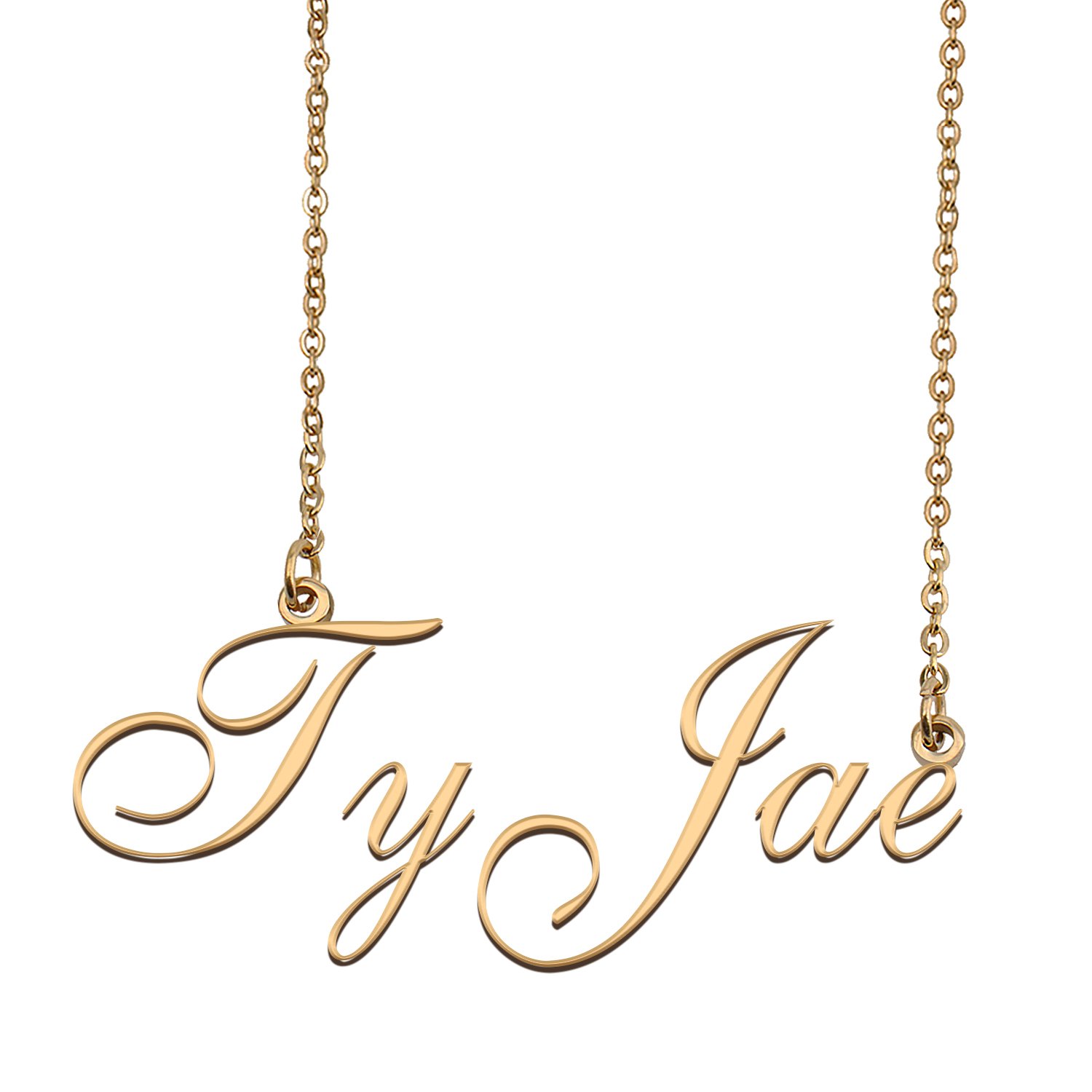Custom Personalized Name Necklace in Golden Silver for Women TyJae
