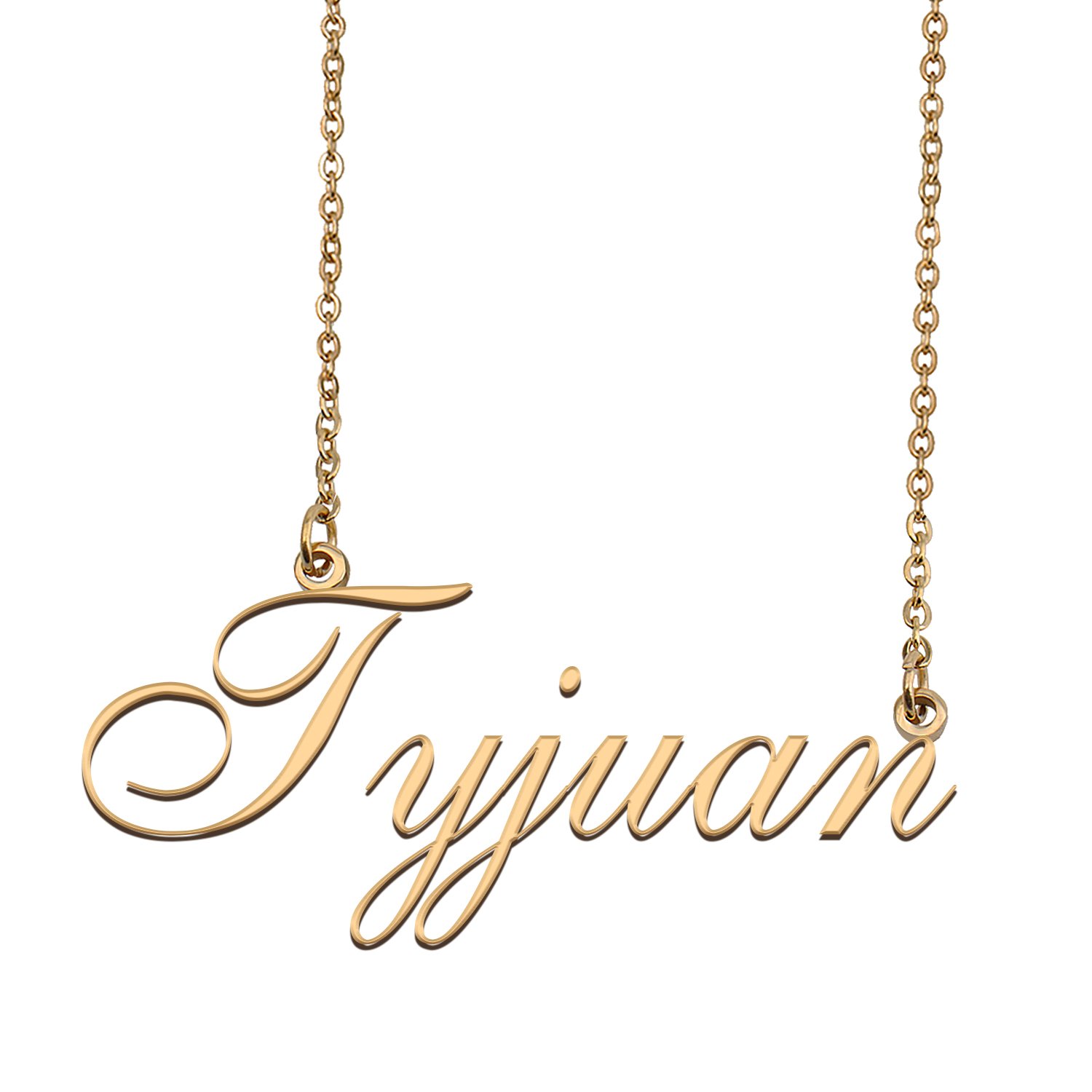 Custom Personalized Name Necklace in Golden Silver for Women Tyjuan