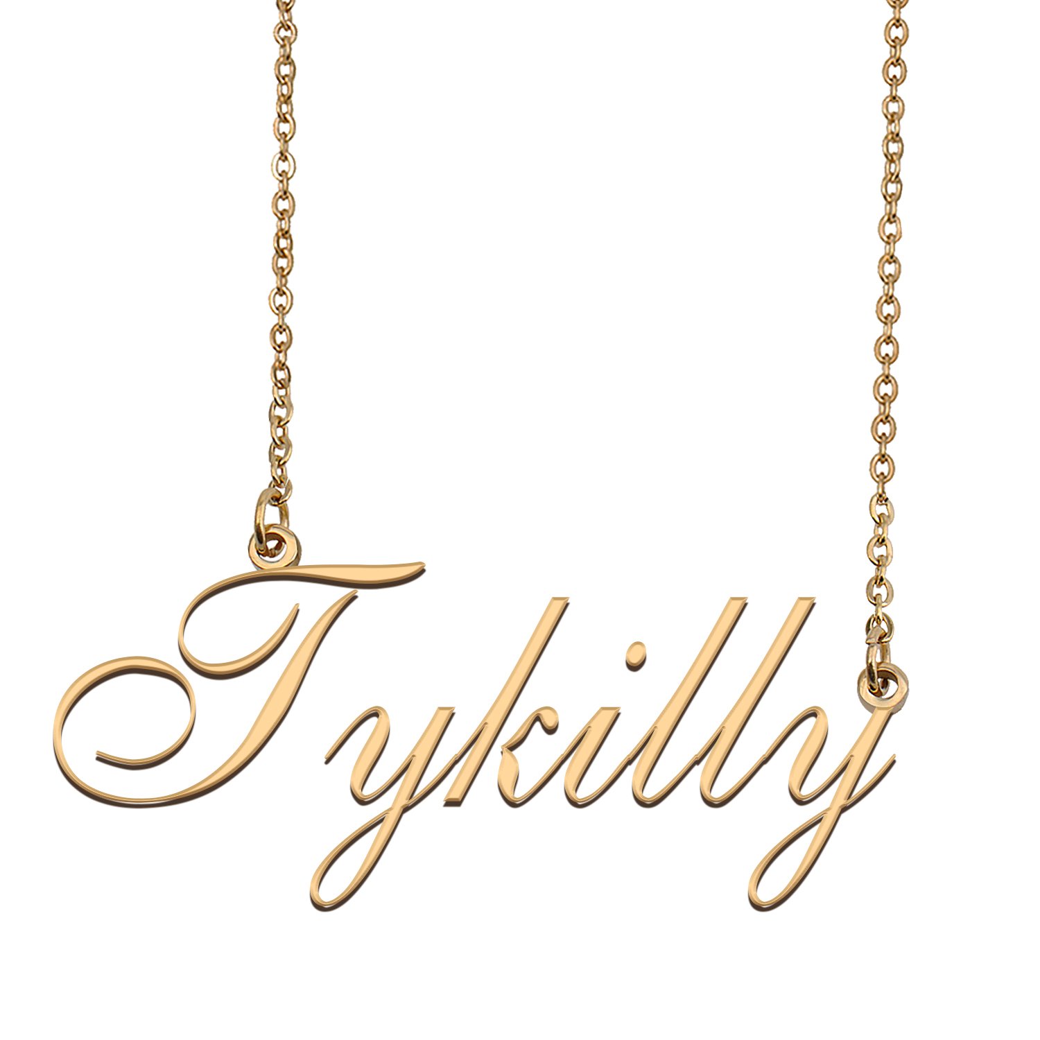 Custom Personalized Name Necklace in Golden Silver for Women Tykilly