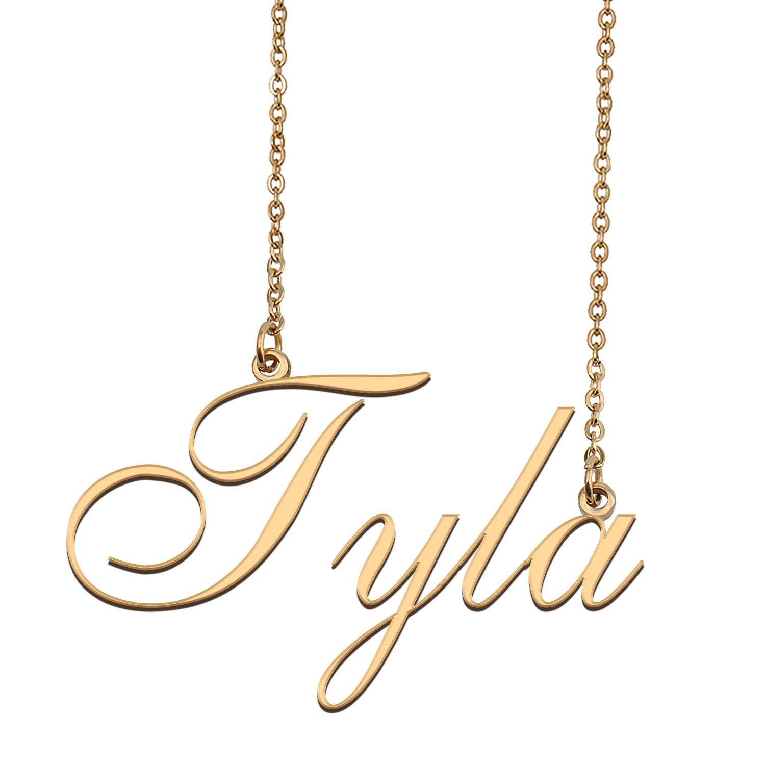 Custom Personalized Name Necklace in Golden Silver for Women Tyla