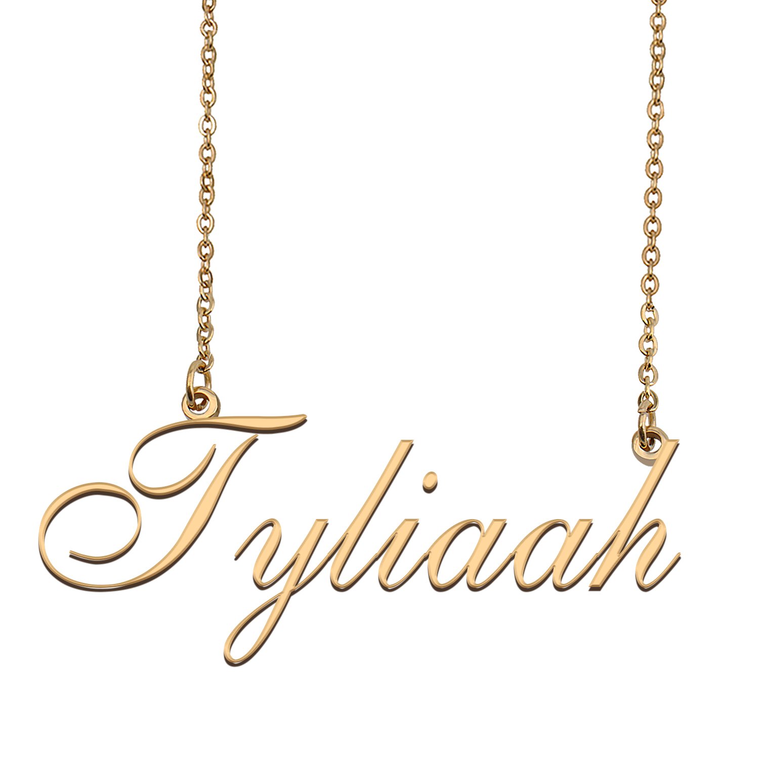 Custom Personalized Name Necklace in Golden Silver for Women Tyliaah