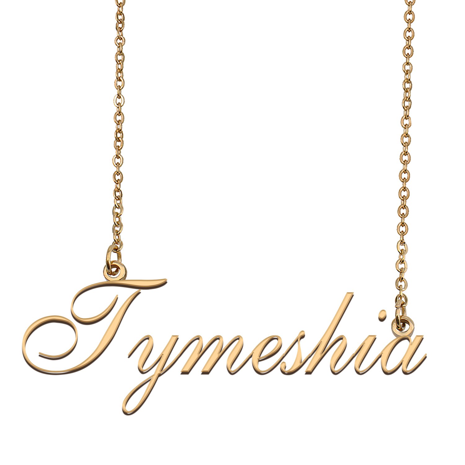 Custom Personalized Name Necklace in Golden Silver for Women Tymeshia