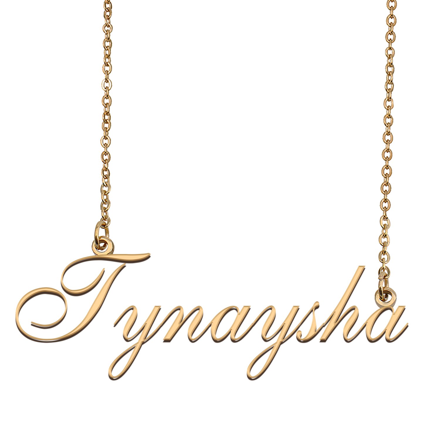 Custom Personalized Name Necklace in Golden Silver for Women Tynaysha