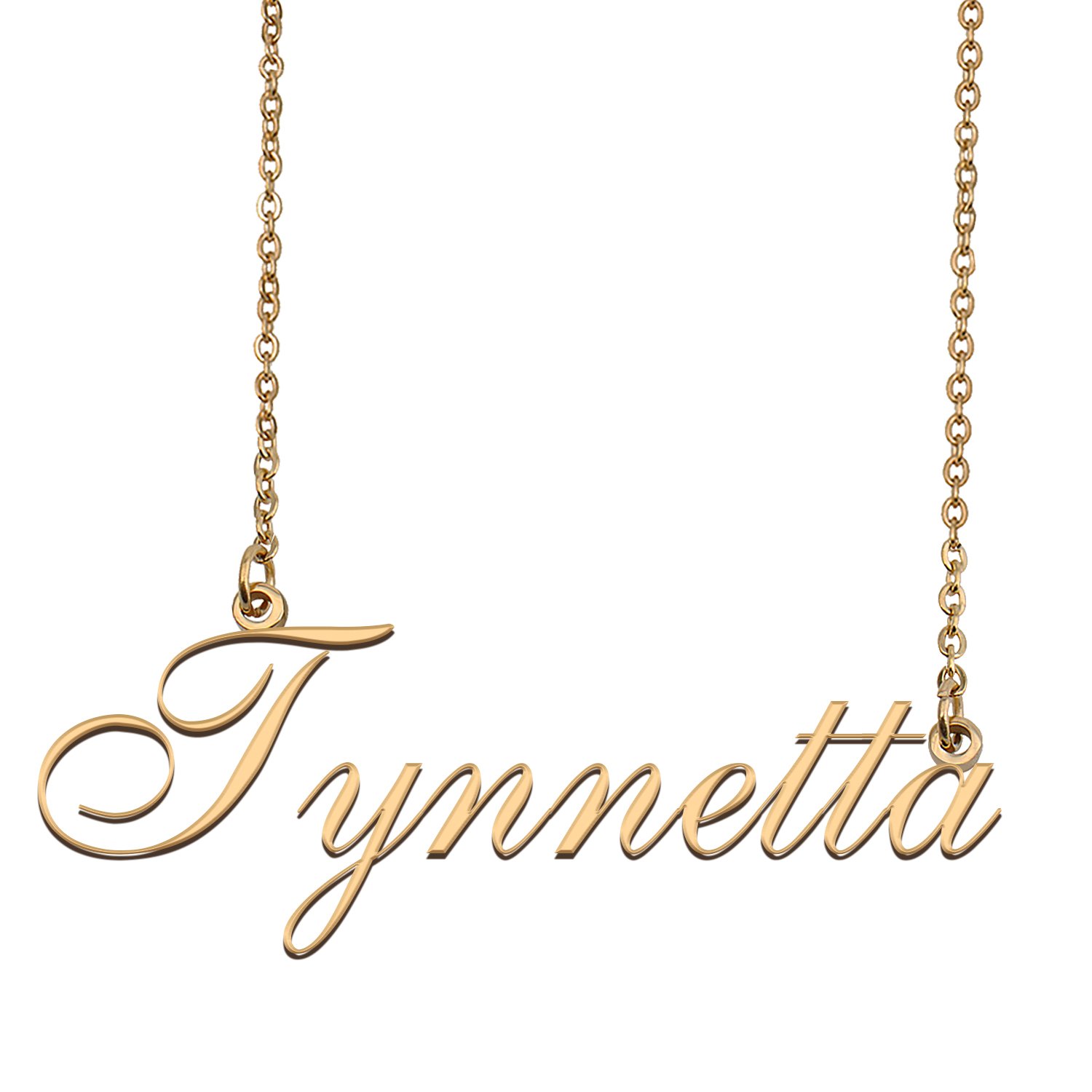 Custom Personalized Name Necklace in Golden Silver for Women Tynnetta