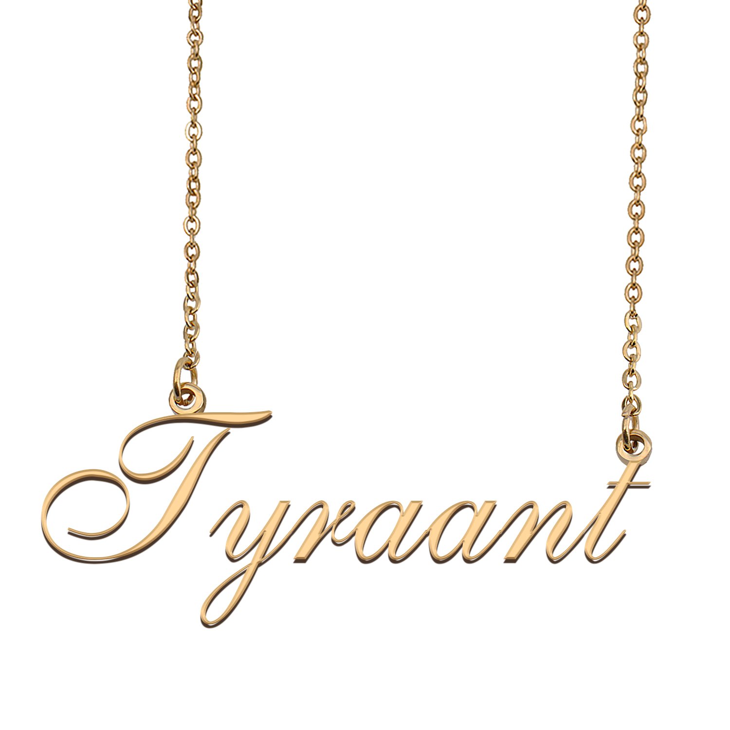 Custom Personalized Name Necklace in Golden Silver for Women Tyraant