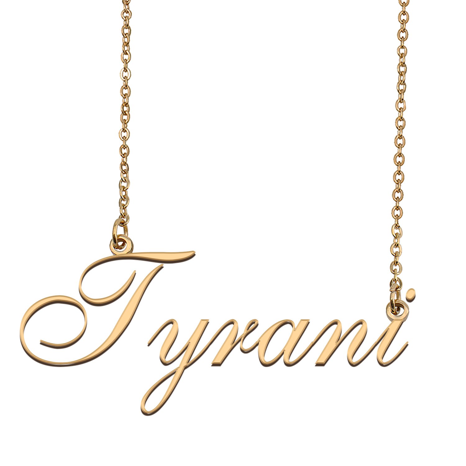 Custom Personalized Name Necklace in Golden Silver for Women Tyrani