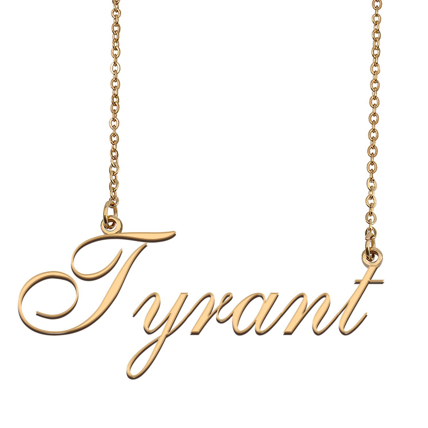 Custom Personalized Name Necklace in Golden Silver for Women Tyrant