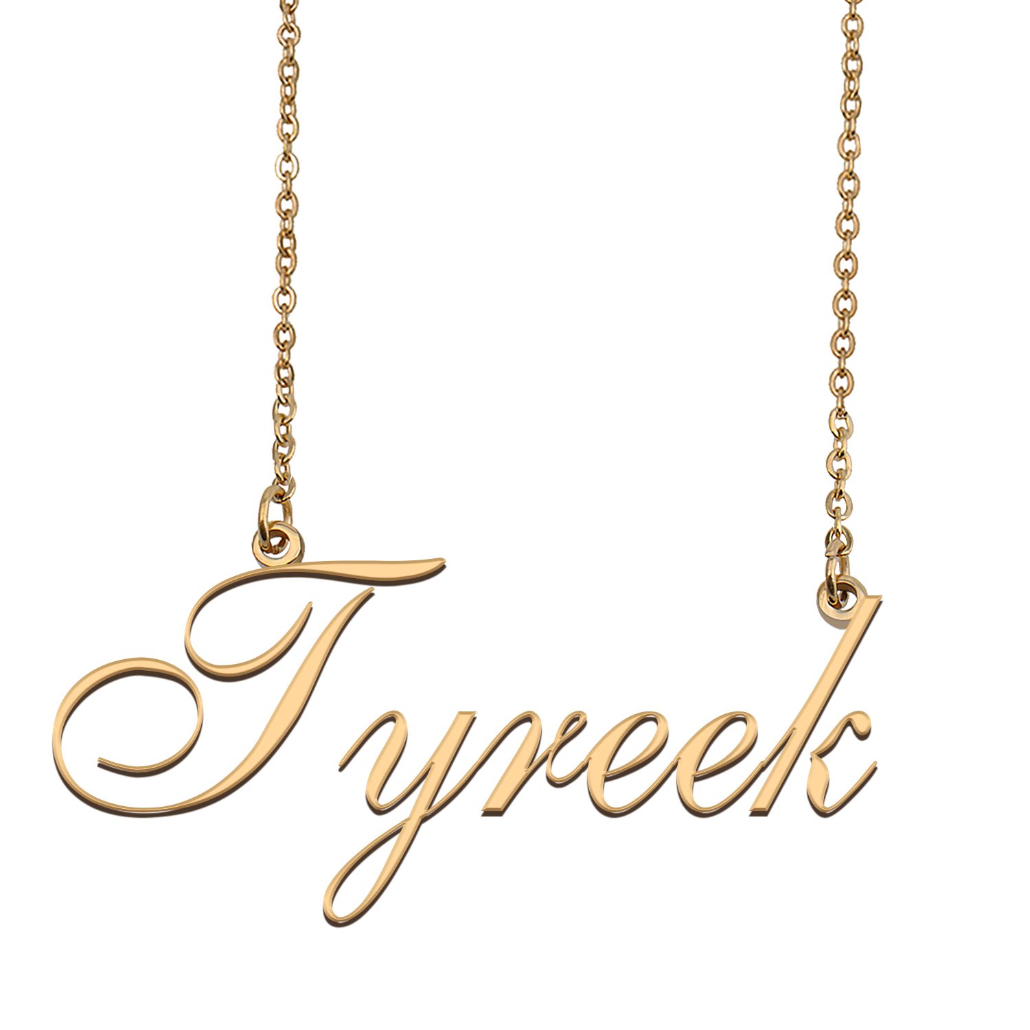 Custom Personalized Name Necklace in Golden Silver for Women Tyreek