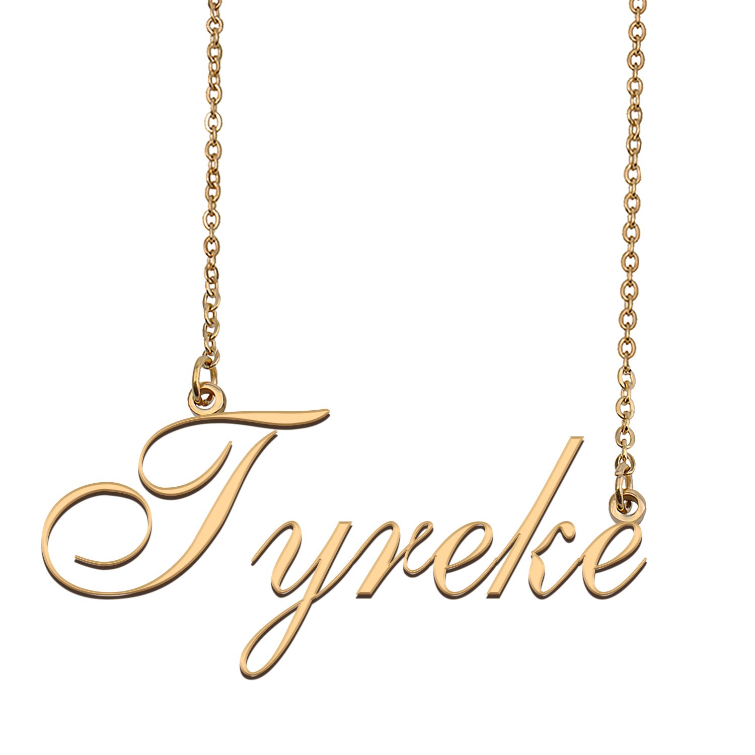 Custom Personalized Name Necklace in Golden Silver for Women Tyreke