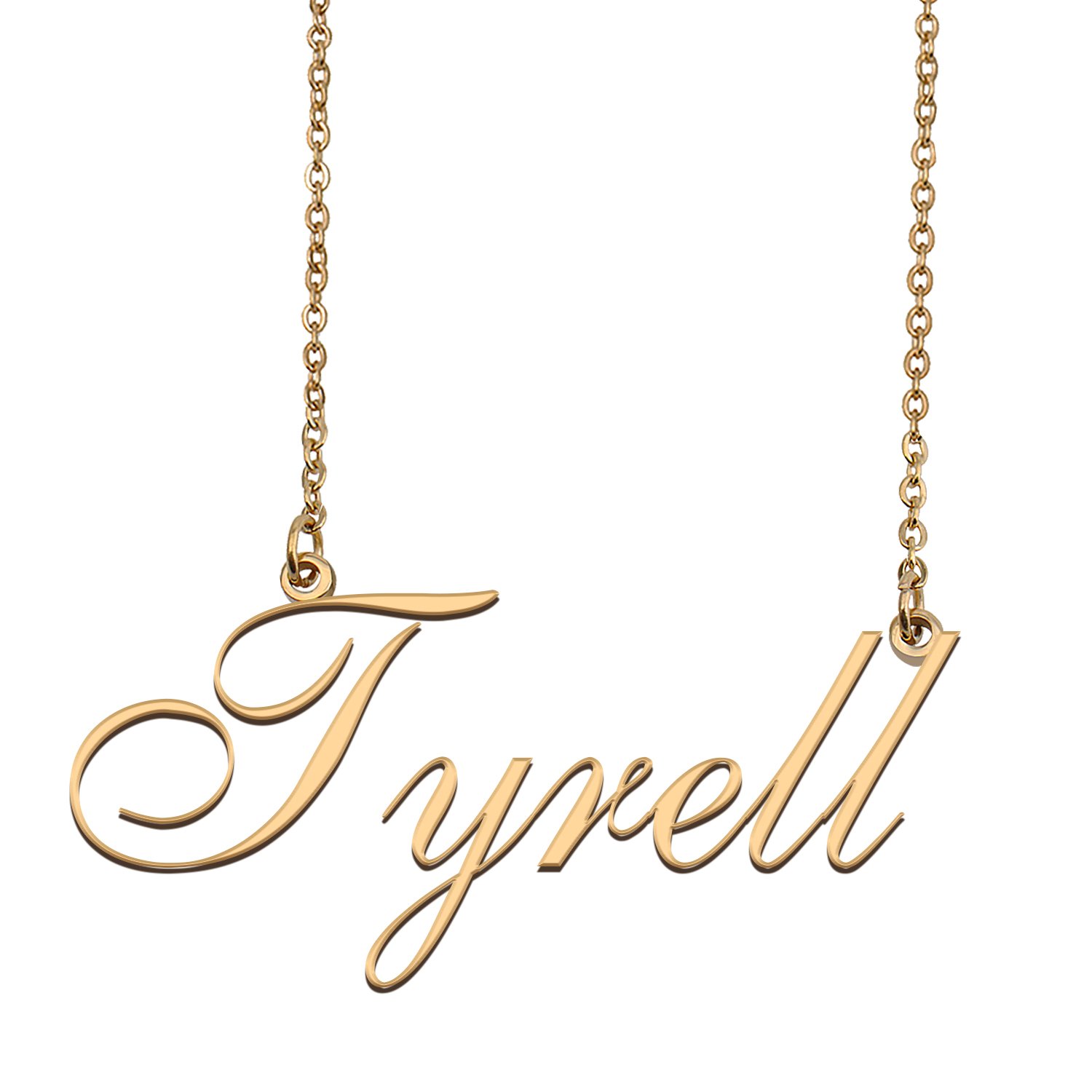 Custom Personalized Name Necklace in Golden Silver for Women Tyrell