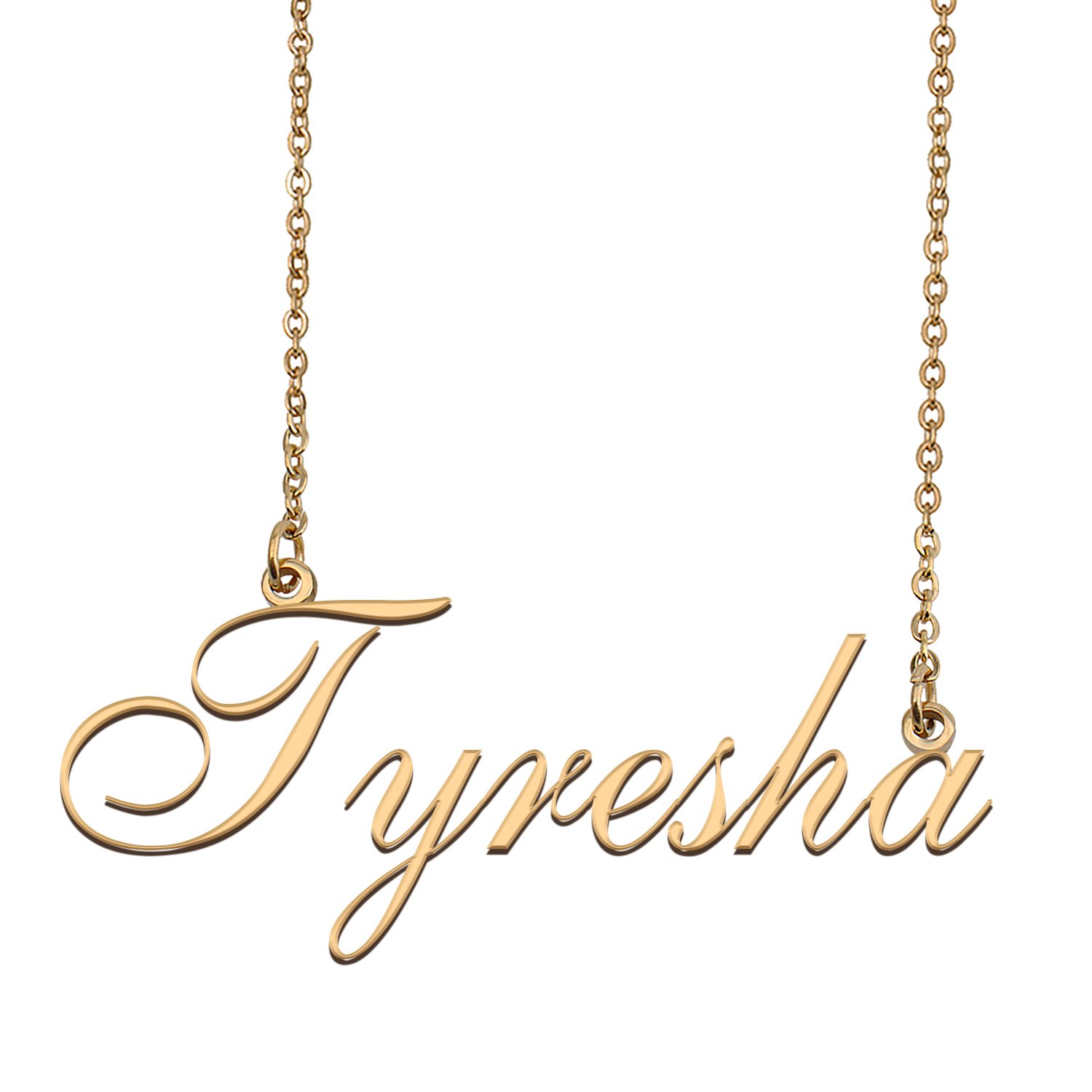 Custom Personalized Name Necklace in Golden Silver for Women Tyresha
