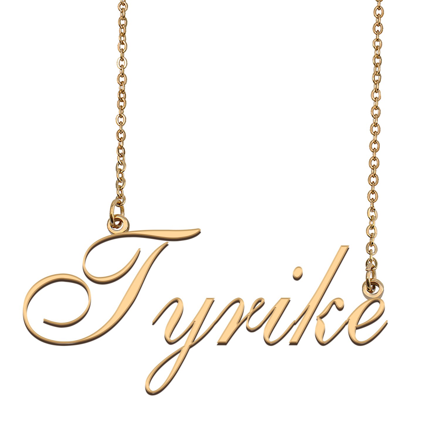 Custom Personalized Name Necklace in Golden Silver for Women Tyrike