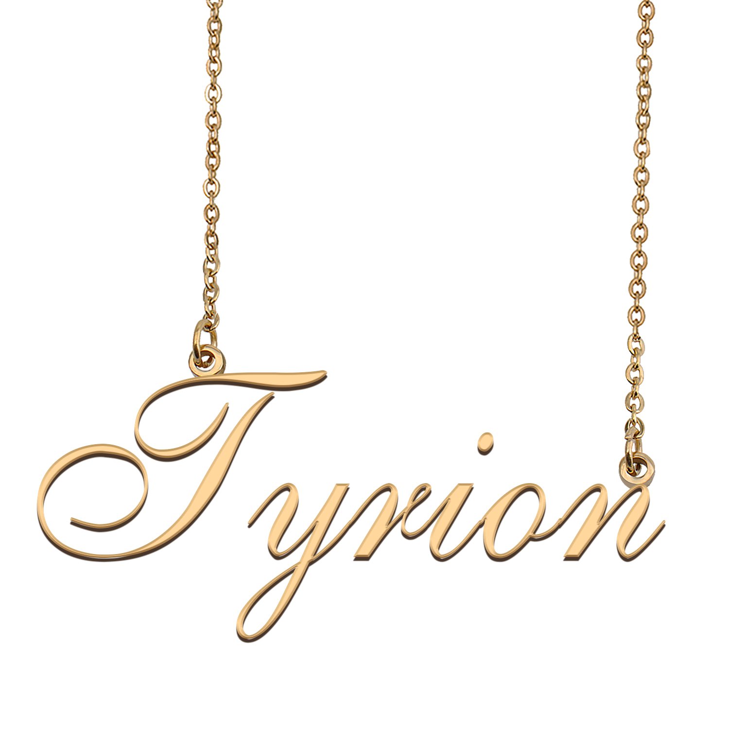 Custom Personalized Name Necklace in Golden Silver for Women Tyrion