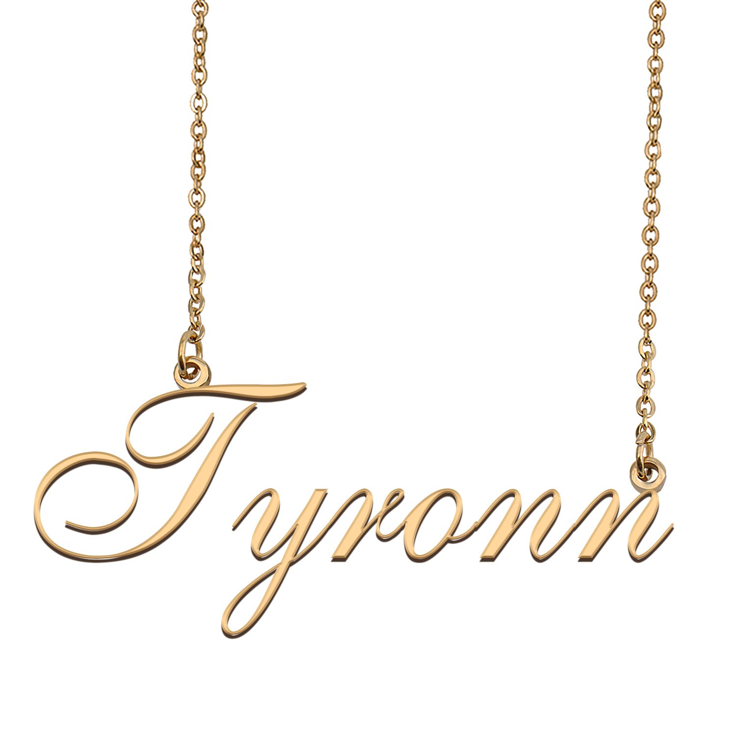 Custom Personalized Name Necklace in Golden Silver for Women Tyronn