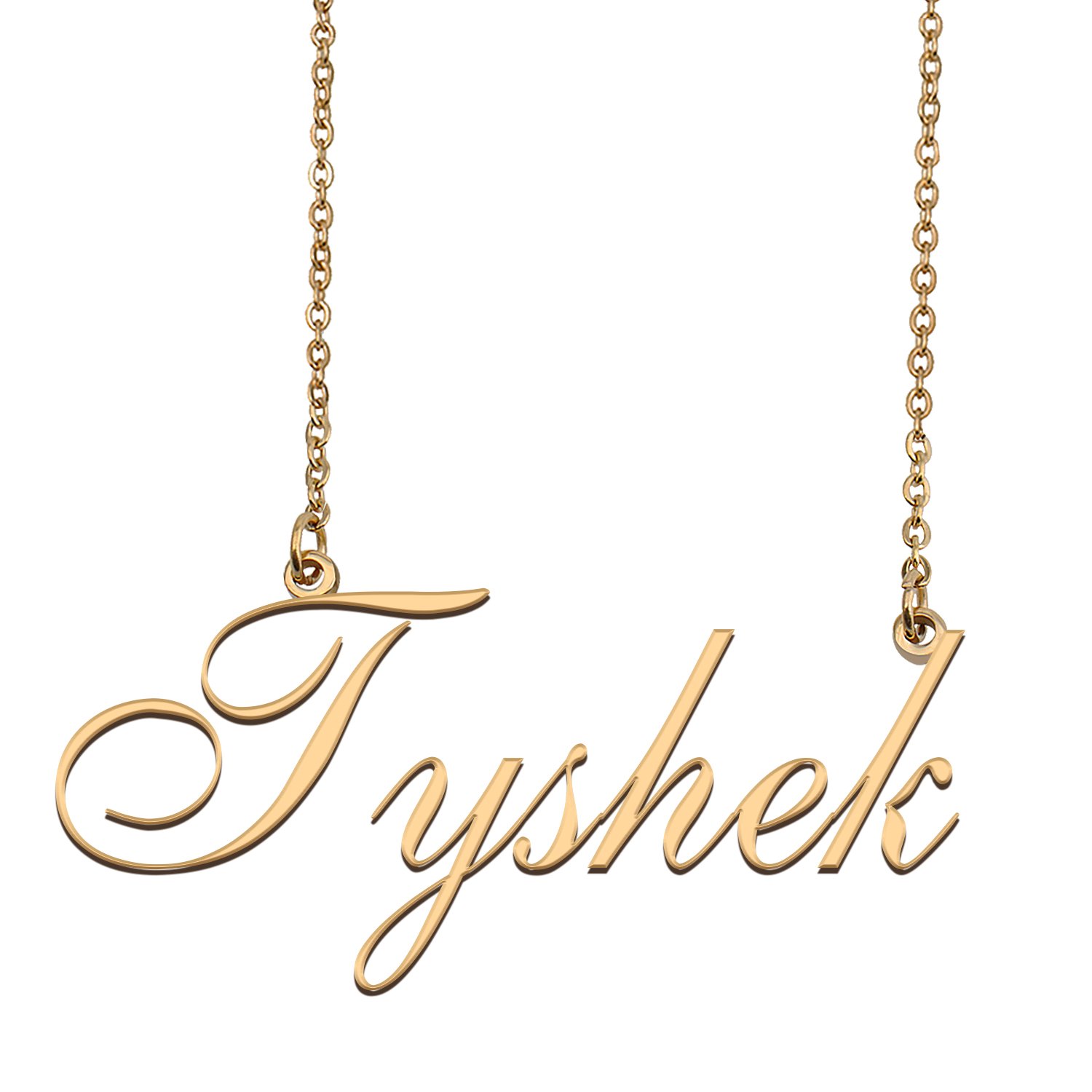 Custom Personalized Name Necklace in Golden Silver for Women Tyshek