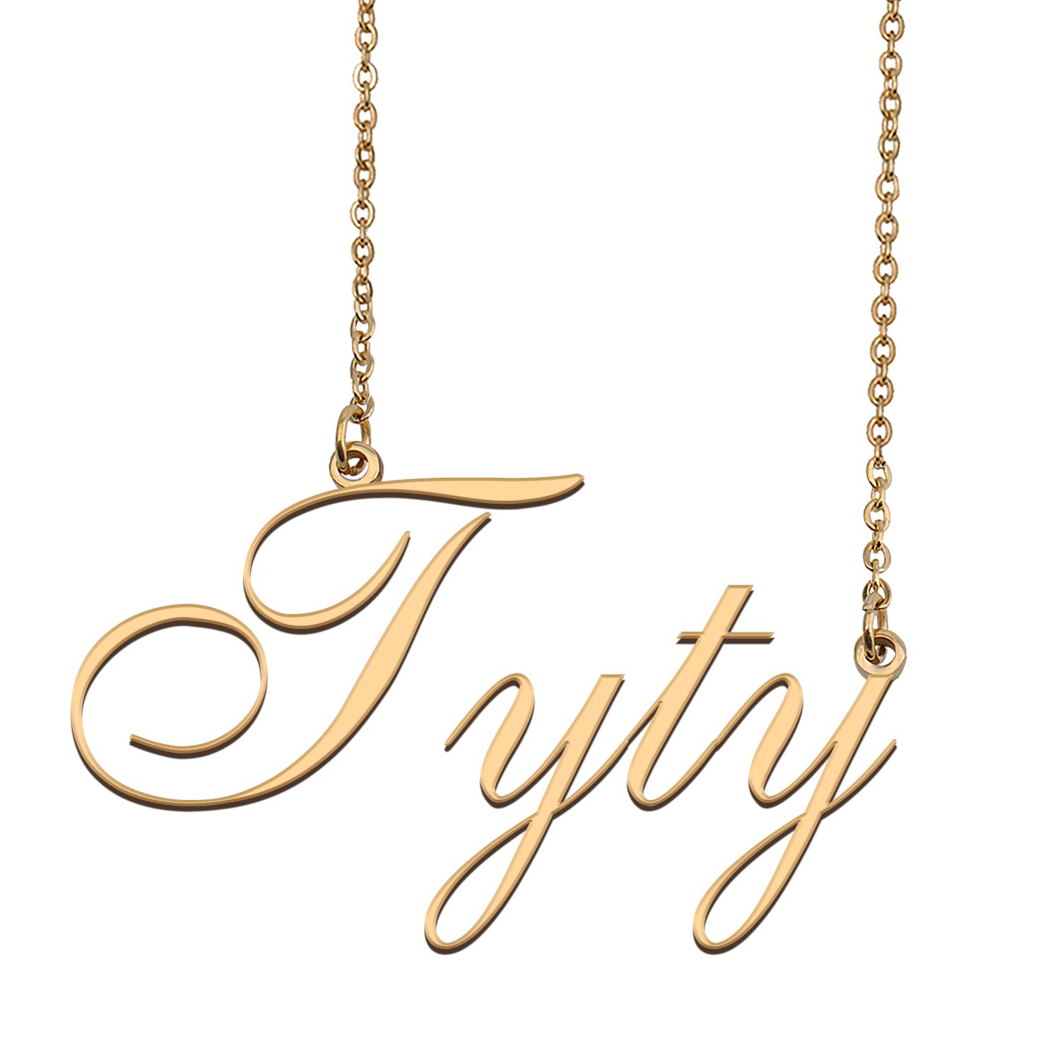 Custom Personalized Name Necklace in Golden Silver for Women Tyty
