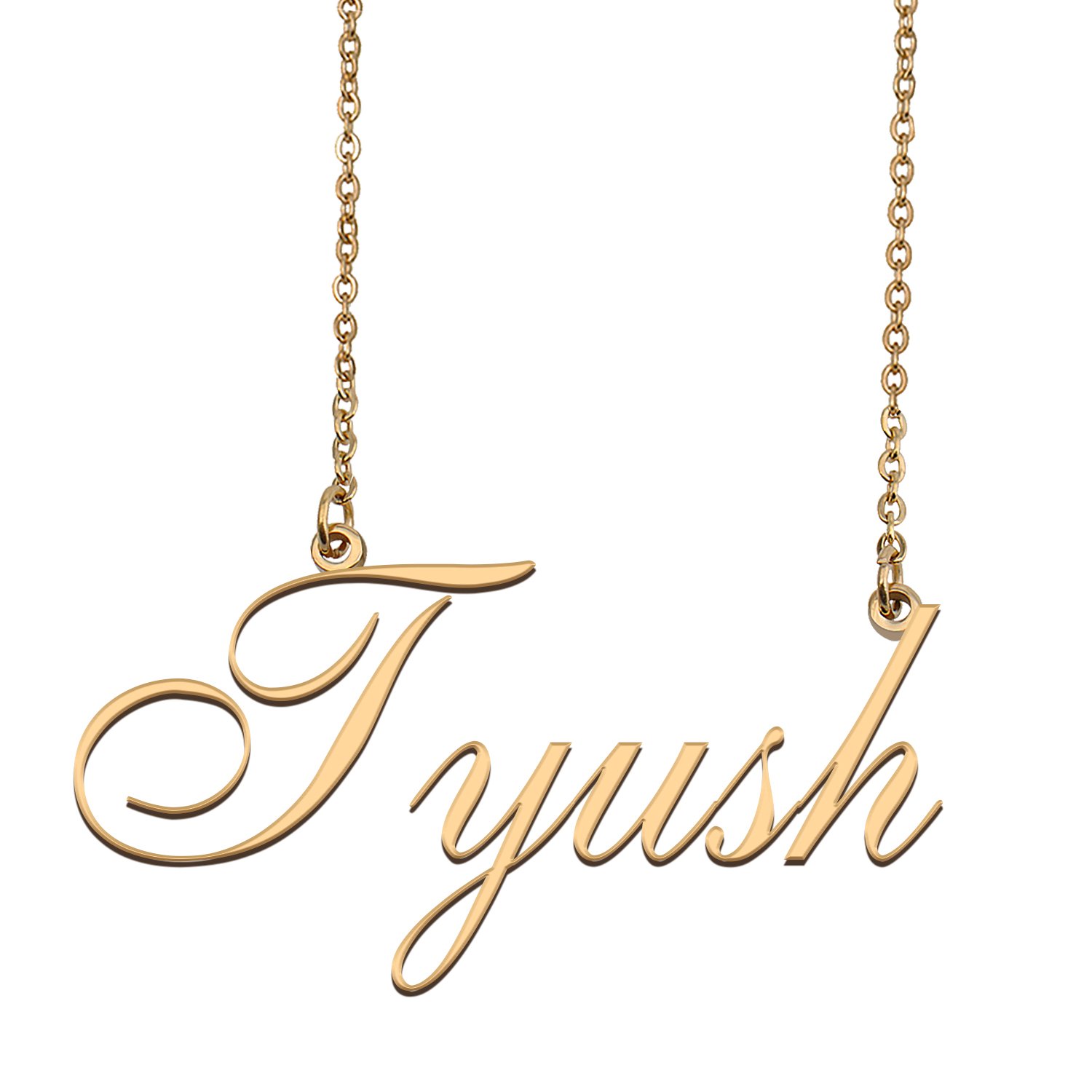 Custom Personalized Name Necklace in Golden Silver for Women Tyush