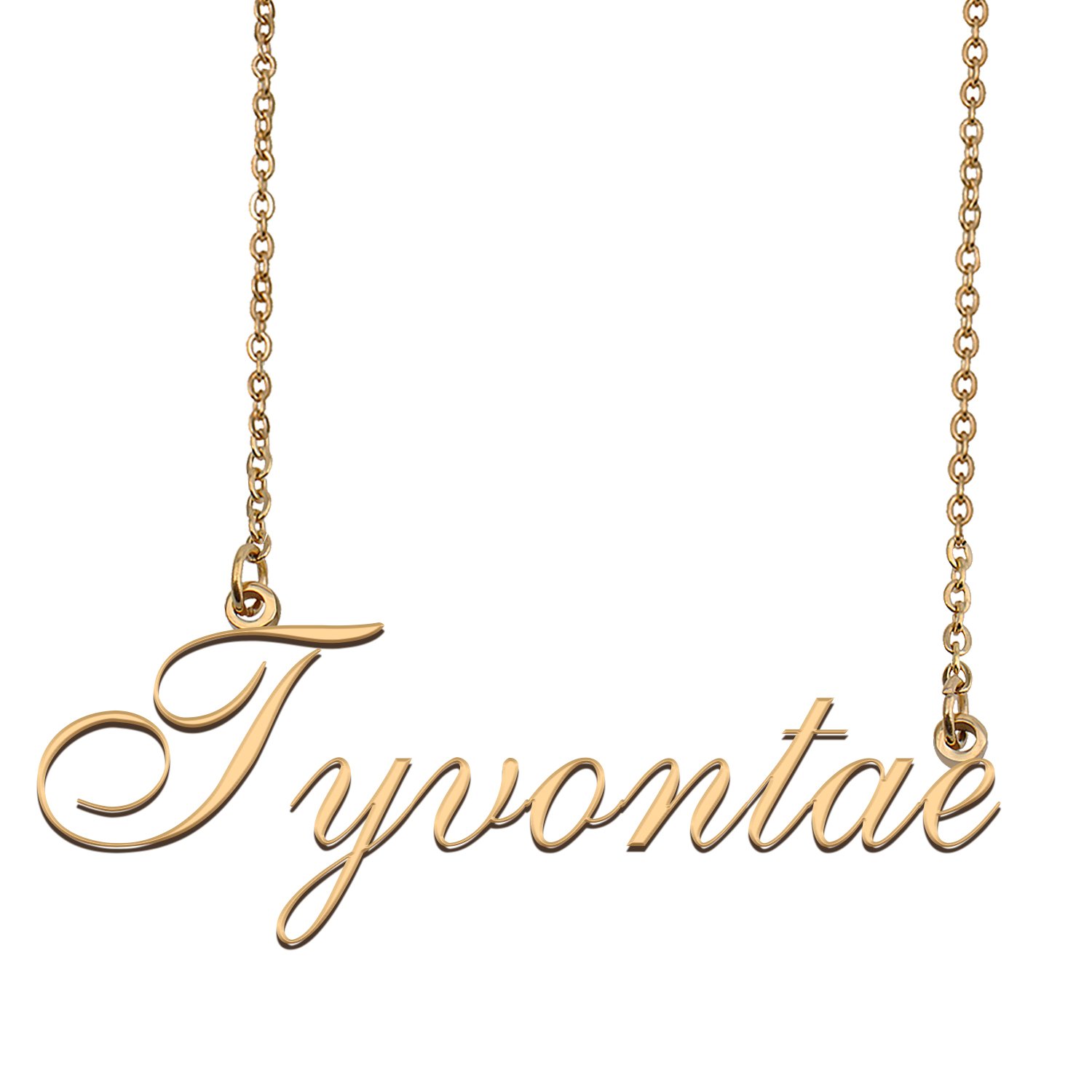 Custom Personalized Name Necklace in Golden Silver for Women Tyvontae