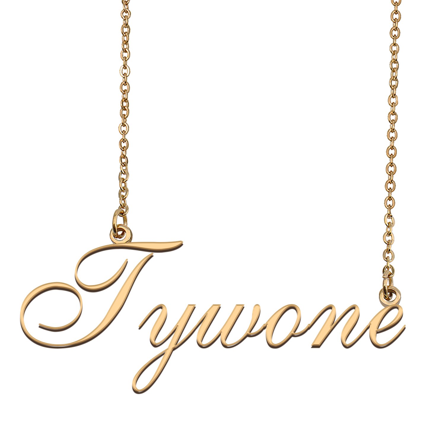 Custom Personalized Name Necklace in Golden Silver for Women Tywone