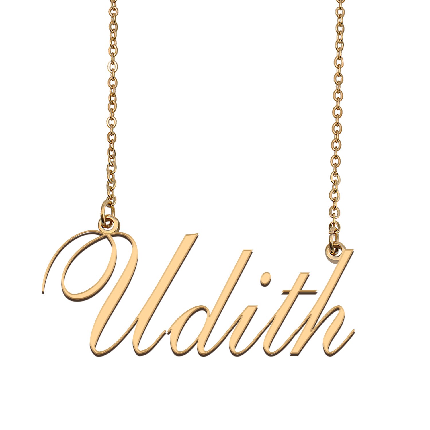 Custom Personalized Name Necklace in Golden Silver for Women Udith