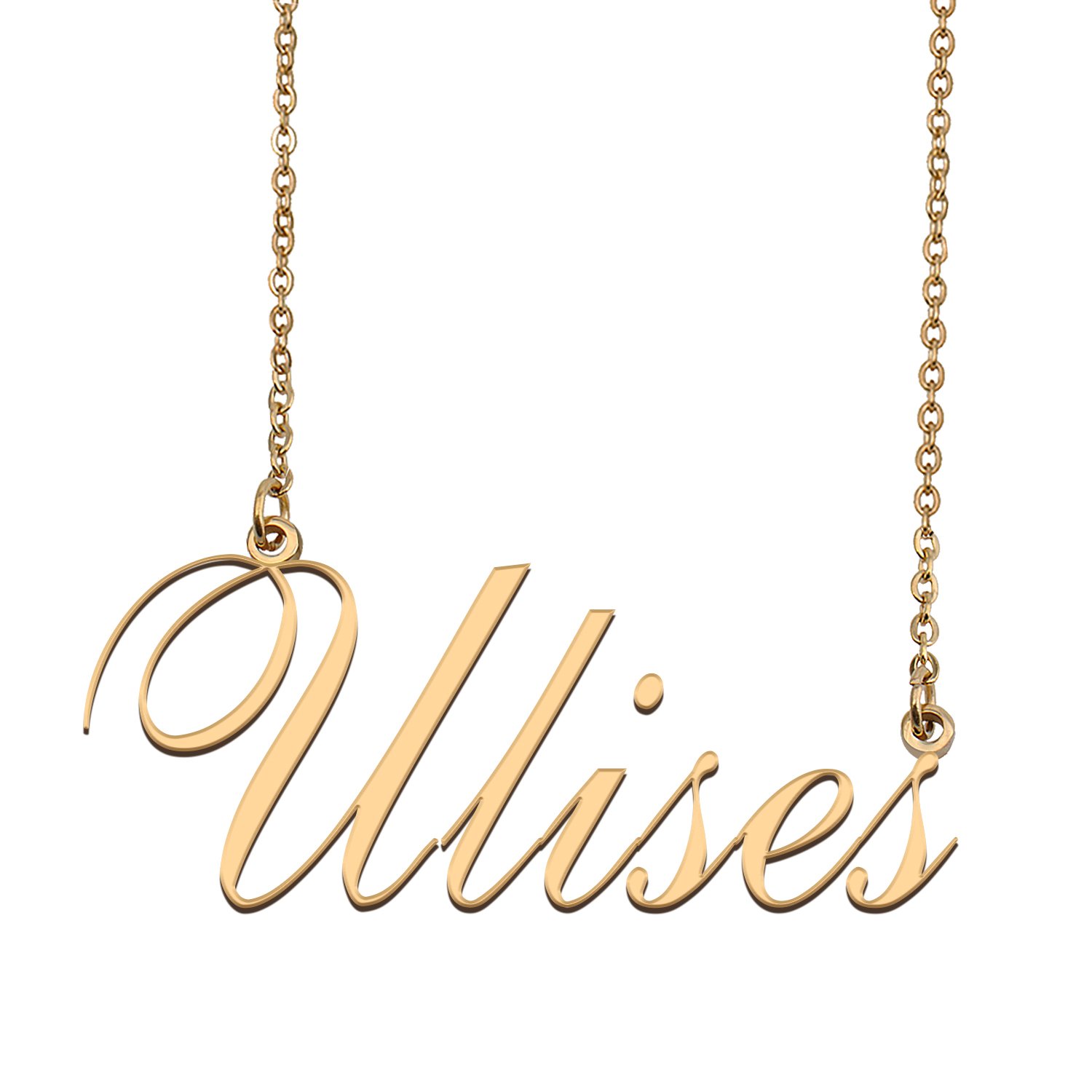 Custom Personalized Name Necklace in Golden Silver for Women Ulises