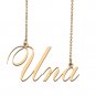 Custom Personalized Name Necklace in Golden Silver for Women Una