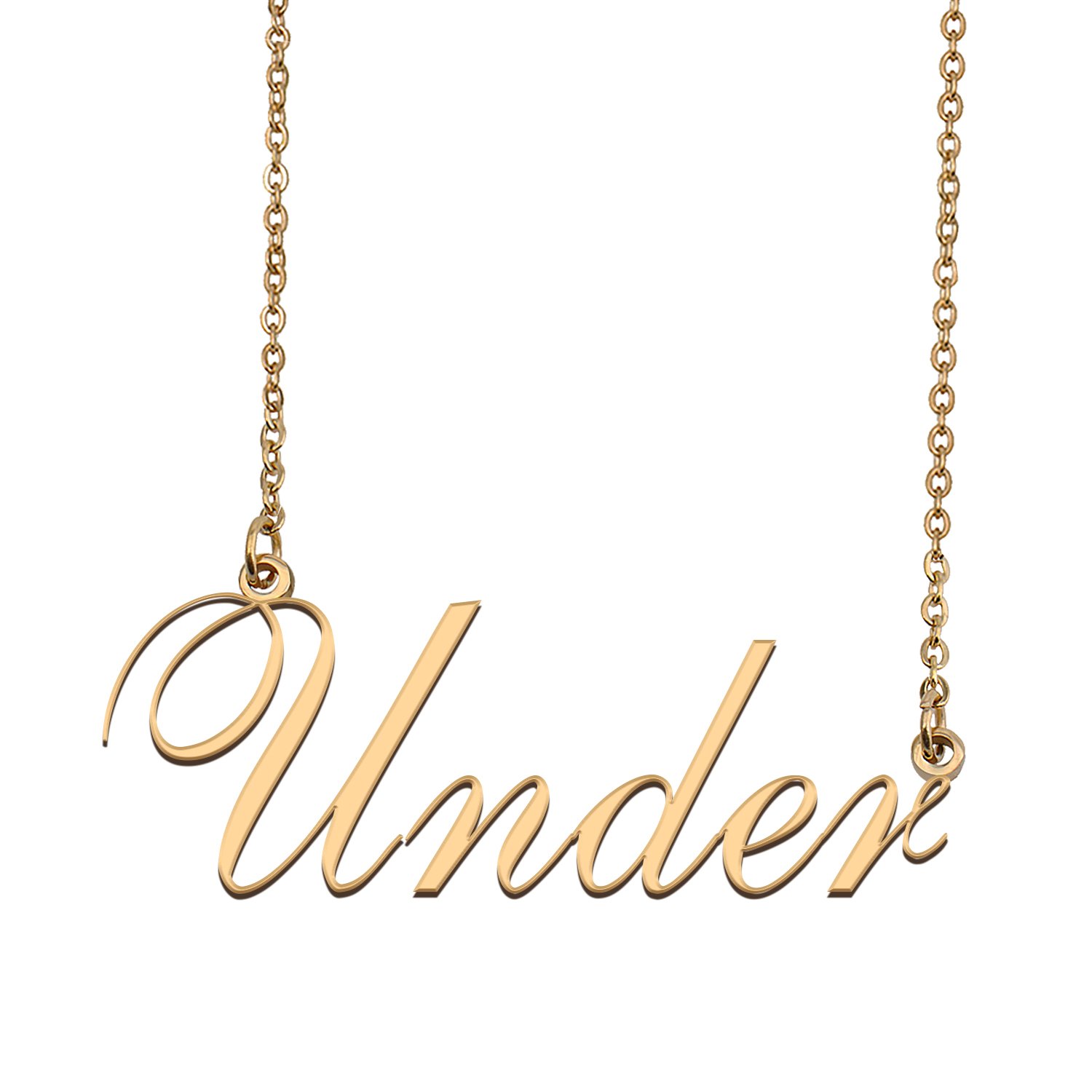 Custom Personalized Name Necklace in Golden Silver for Women Under
