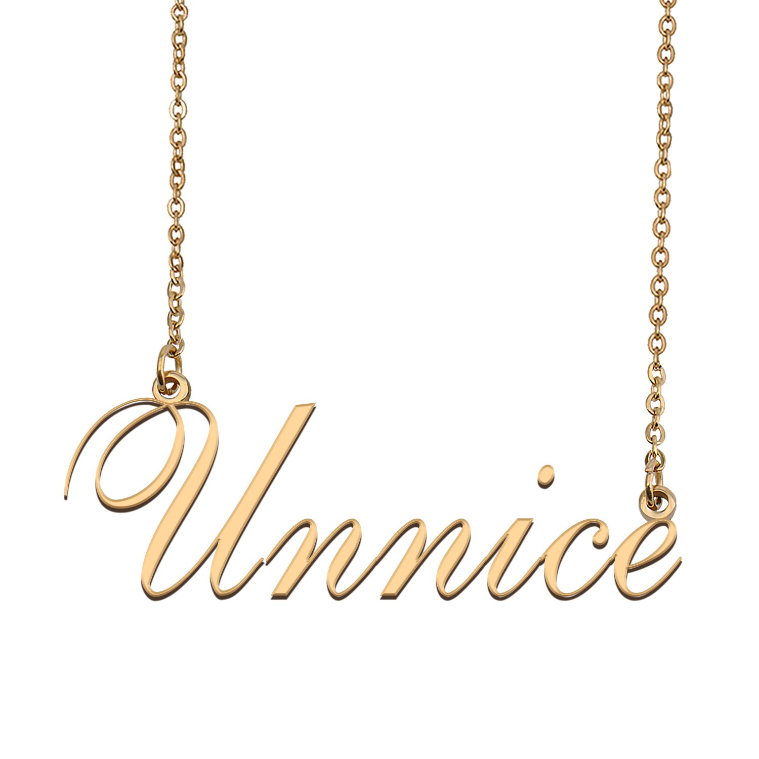 Custom Personalized Name Necklace in Golden Silver for Women Unnice