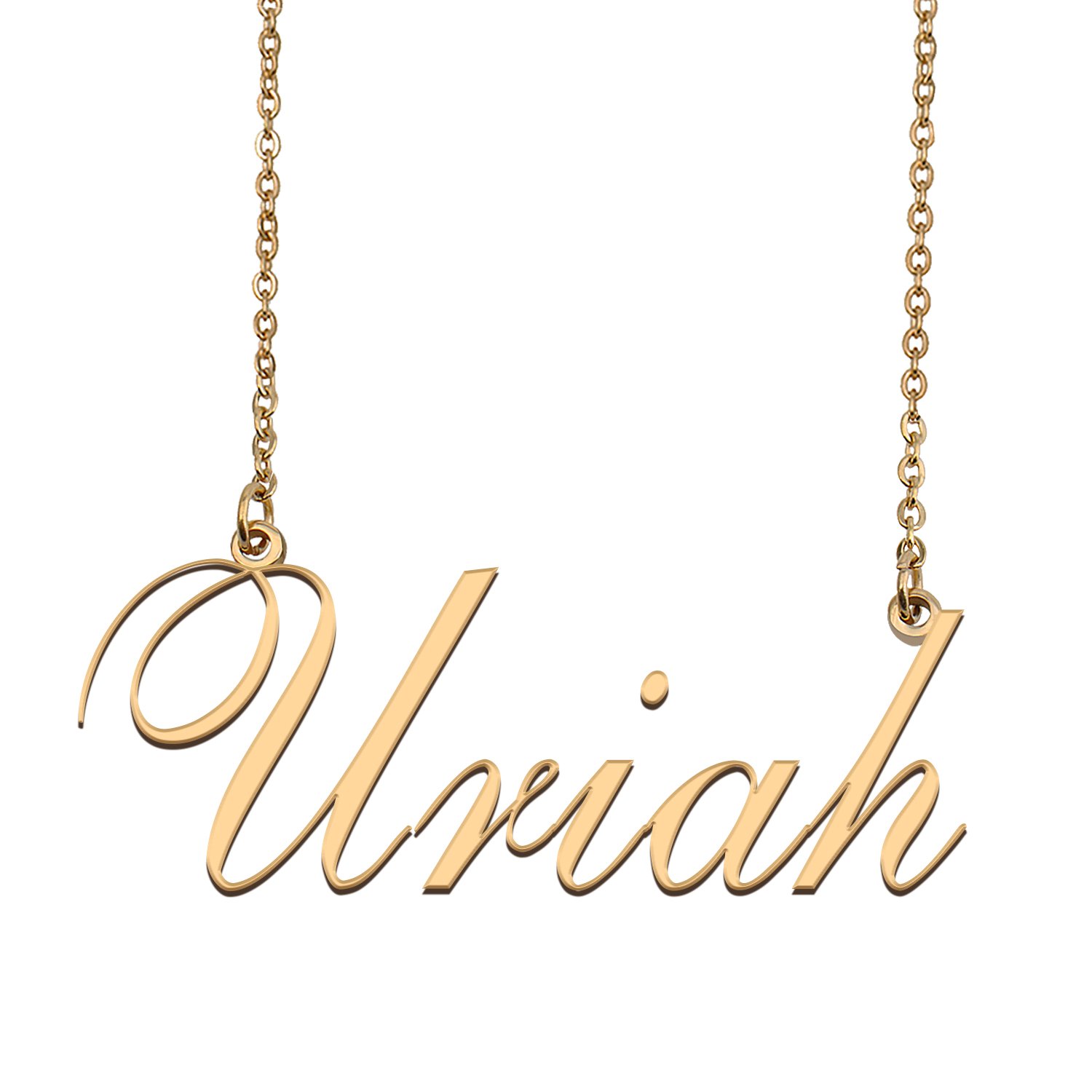 Custom Personalized Name Necklace in Golden Silver for Women Uriah