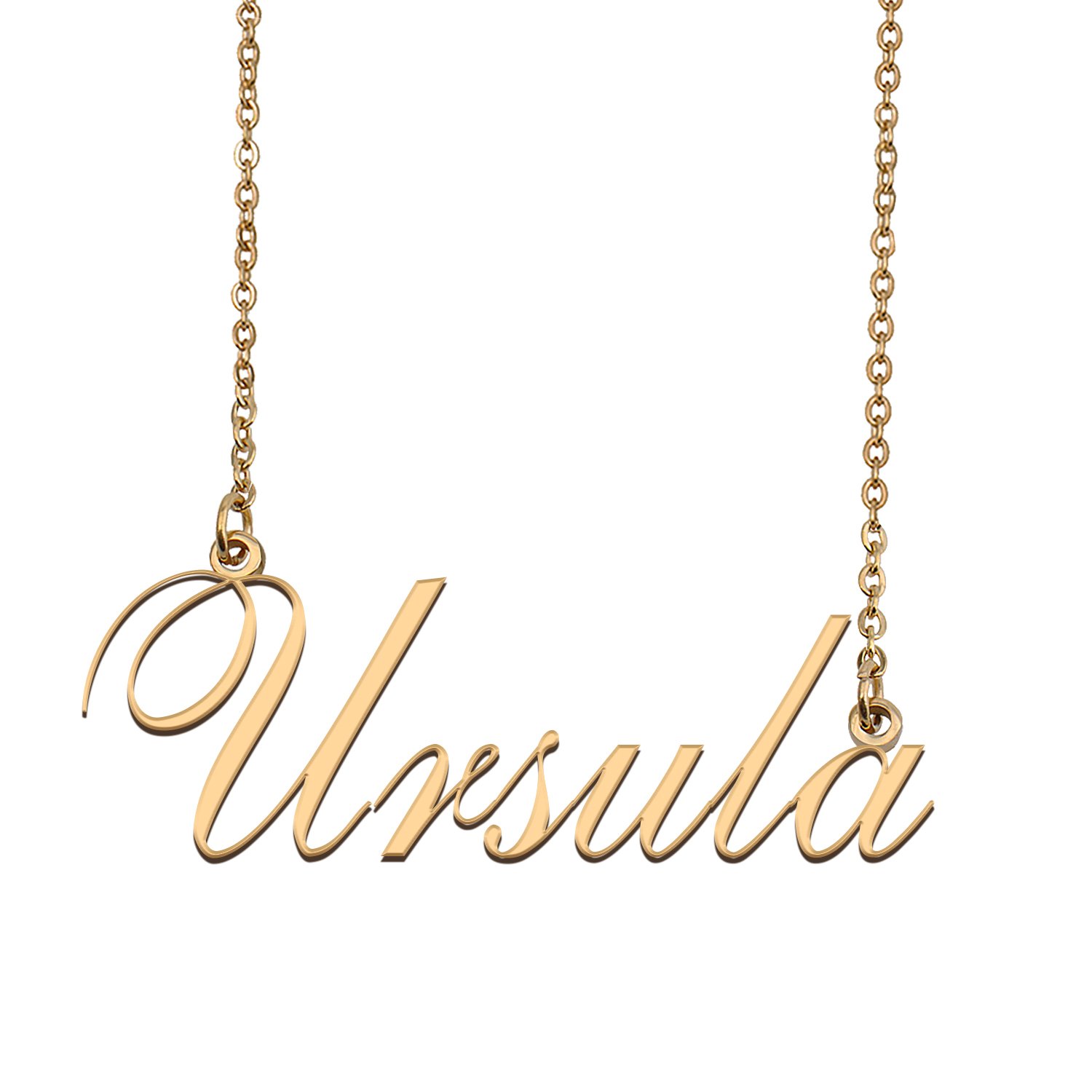 Custom Personalized Name Necklace in Golden Silver for Women Ursula