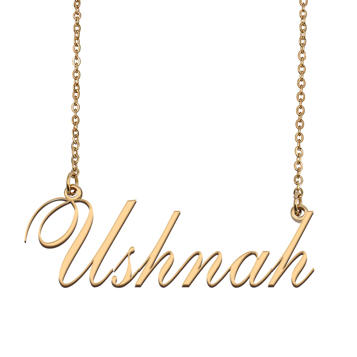 Custom Personalized Name Necklace in Golden Silver for Women Ushnah