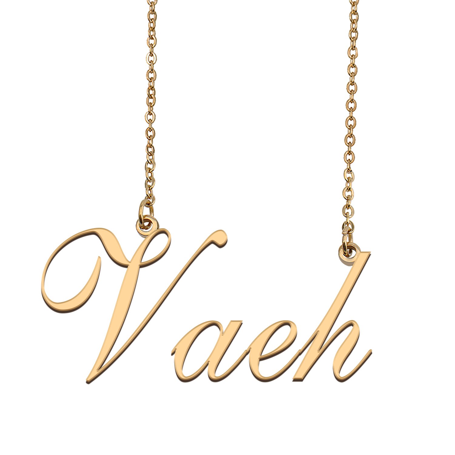 Custom Personalized Name Necklace in Golden Silver for Women Vaeh