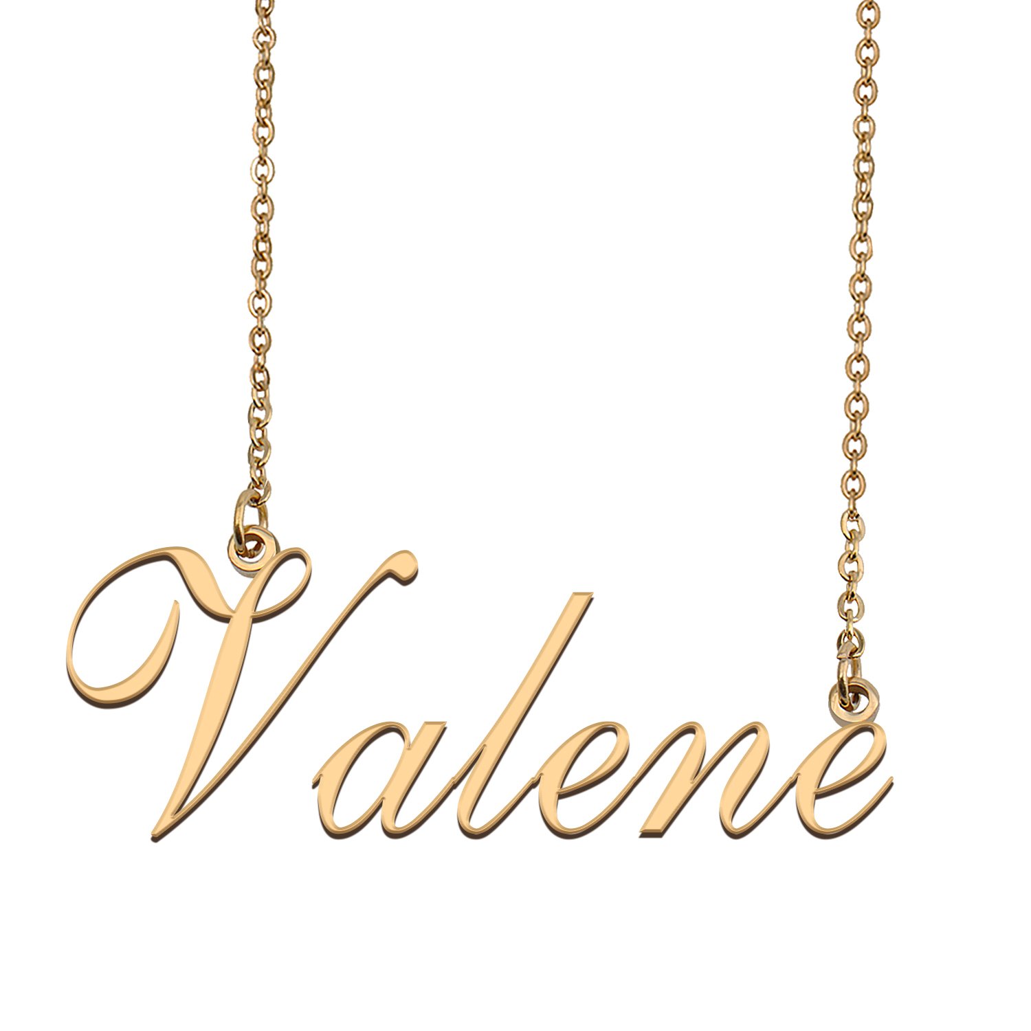 Custom Personalized Name Necklace in Golden Silver for Women Valene