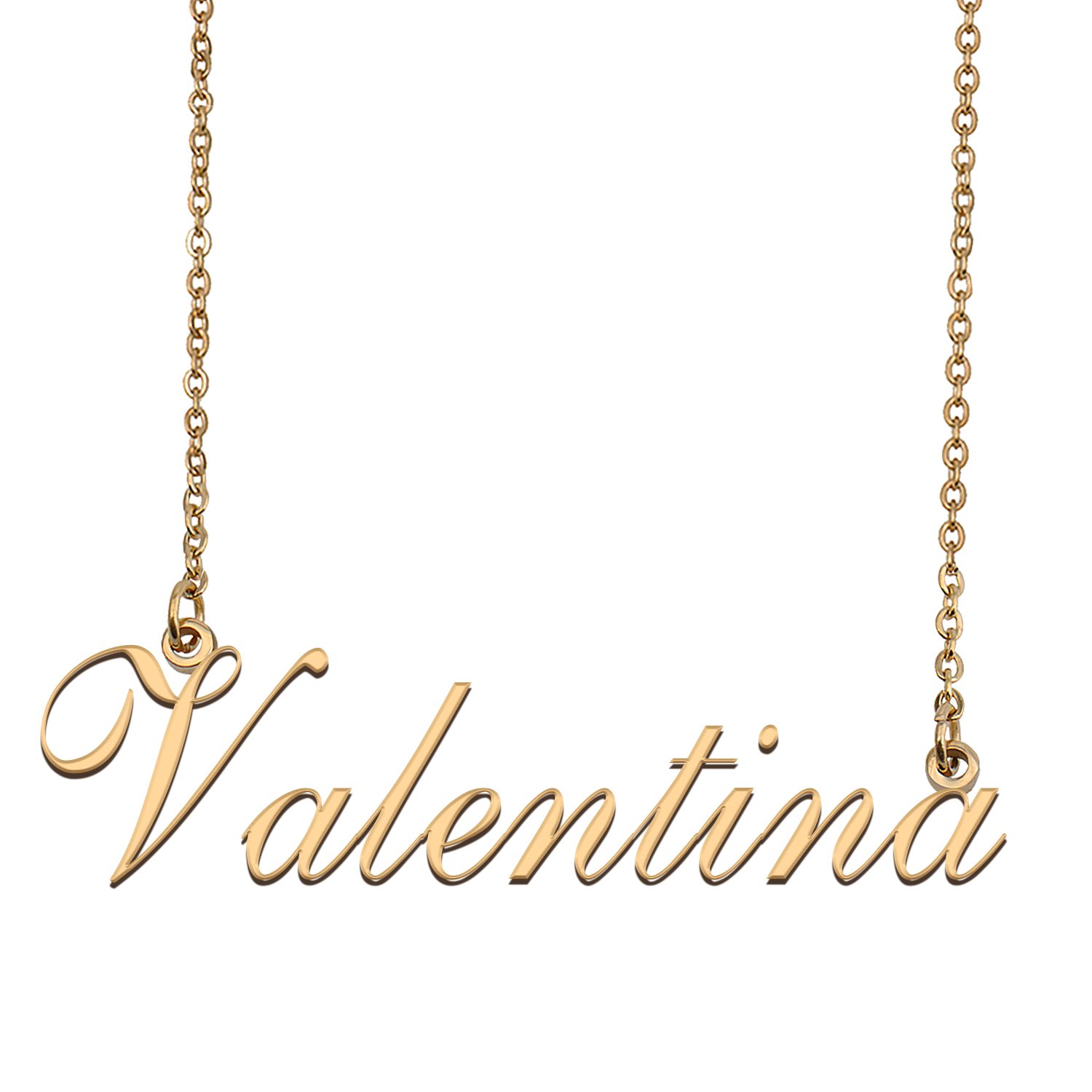 Custom Personalized Name Necklace in Golden Silver for Women Valentina