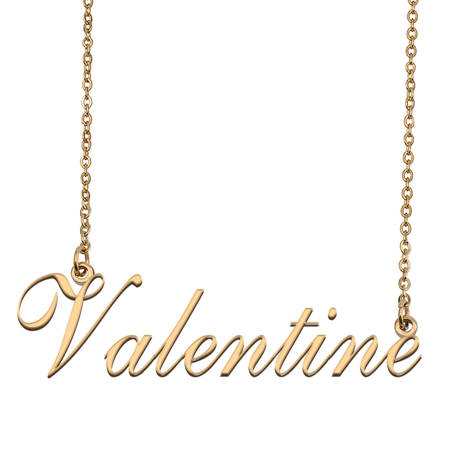 Custom Personalized Name Necklace in Golden Silver for Women Valentine