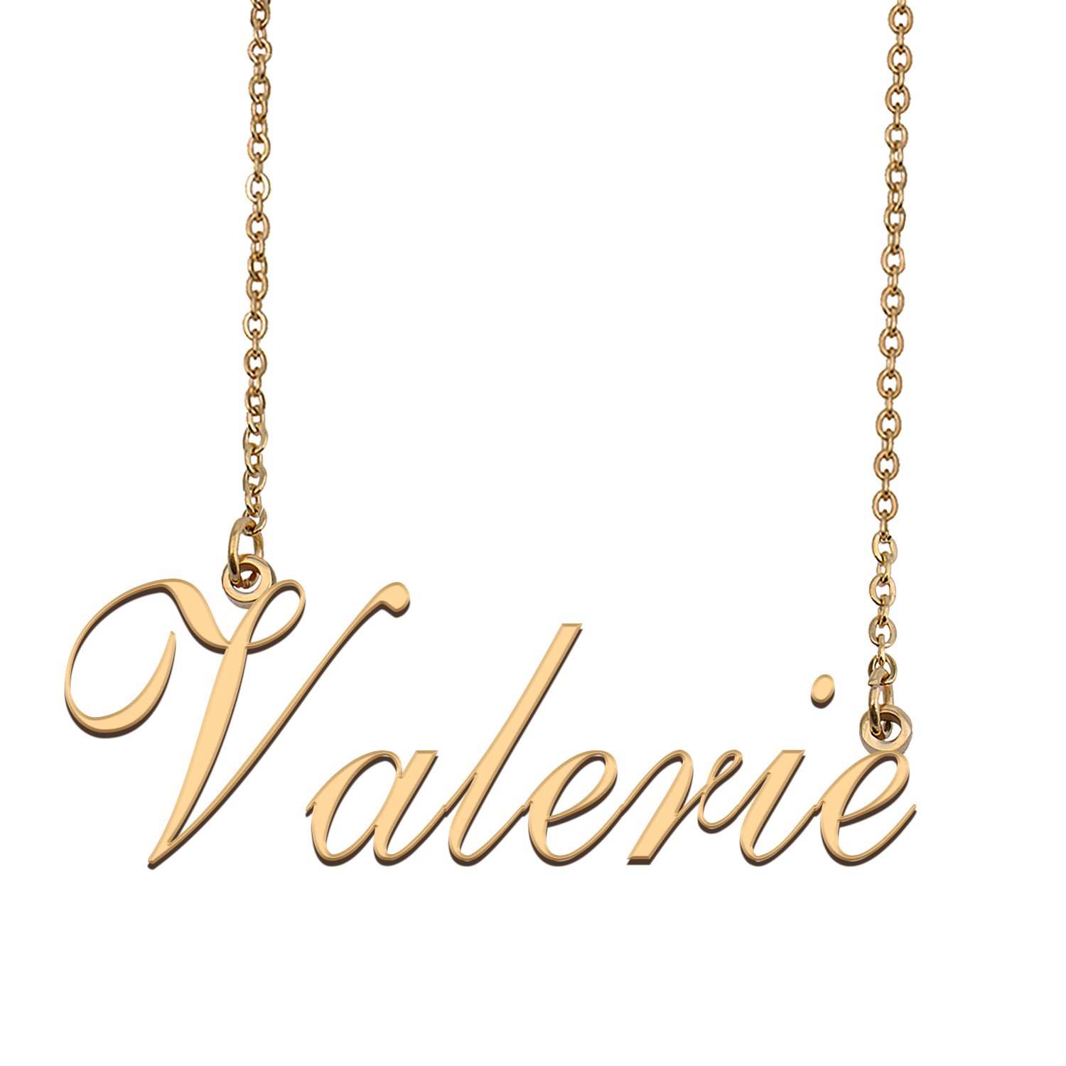 Custom Personalized Name Necklace in Golden Silver for Women Valerie
