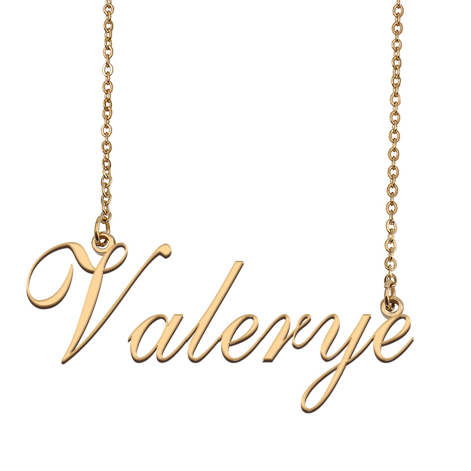 Custom Personalized Name Necklace in Golden Silver for Women Valerye