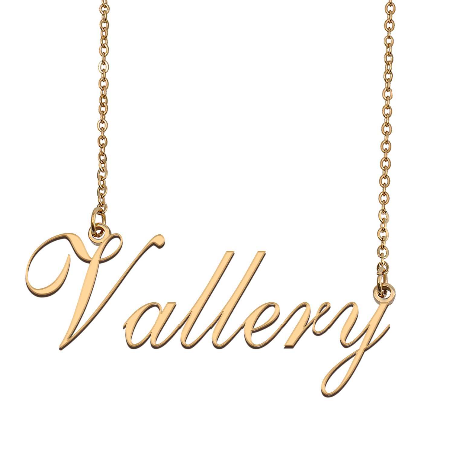 Custom Personalized Name Necklace in Golden Silver for Women Vallery