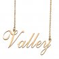Custom Personalized Name Necklace in Golden Silver for Women Valley