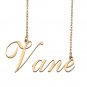 Custom Personalized Name Necklace in Golden Silver for Women Vane