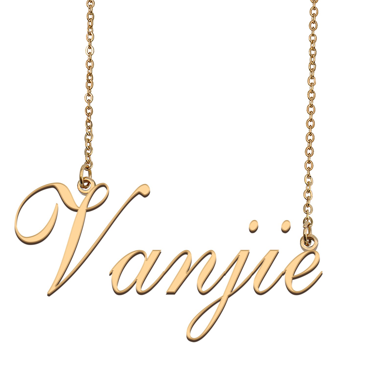 Custom Personalized Name Necklace in Golden Silver for Women Vanjie