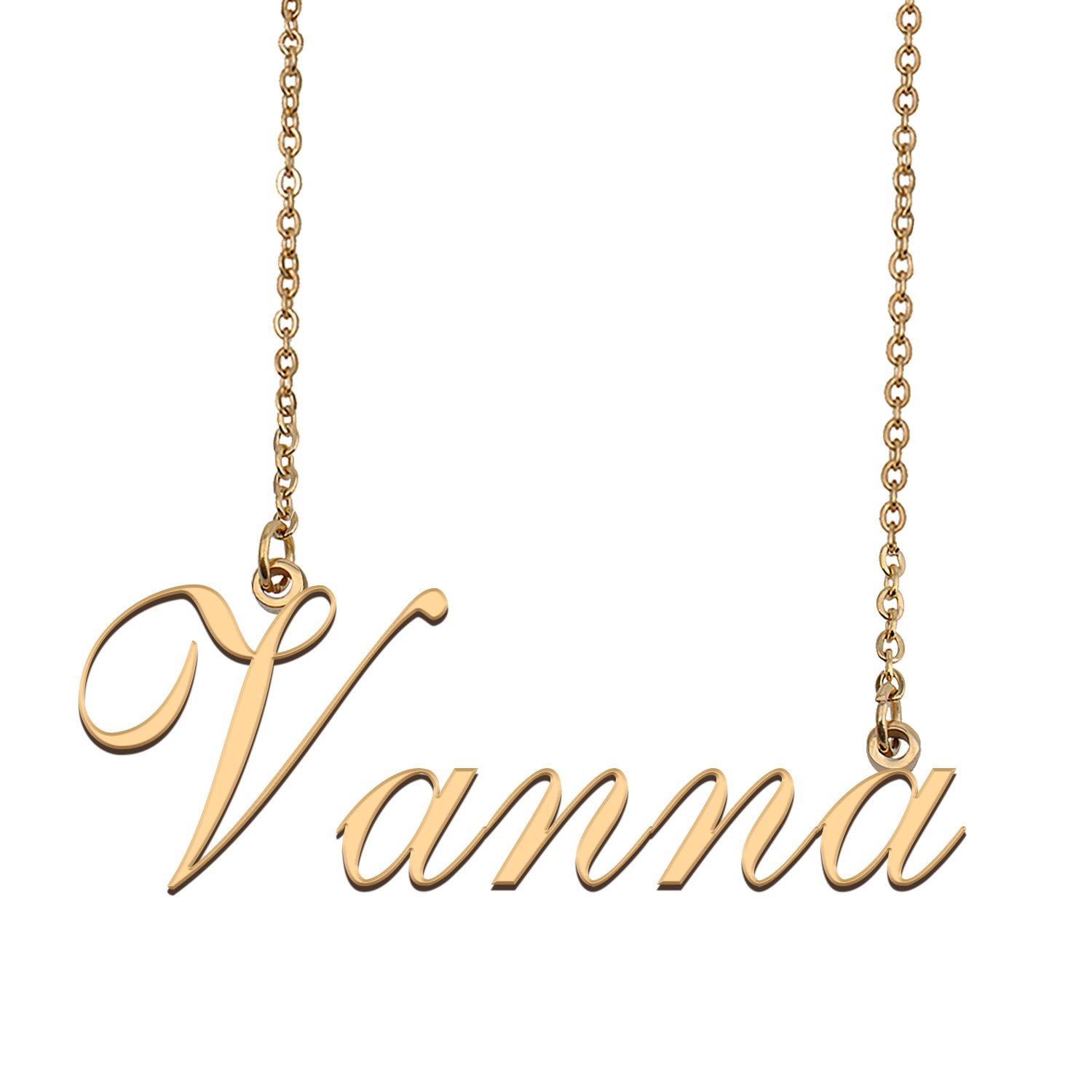Custom Personalized Name Necklace in Golden Silver for Women Vanna