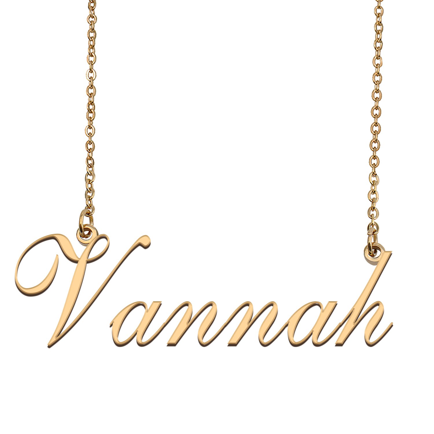 Custom Personalized Name Necklace in Golden Silver for Women Vannah