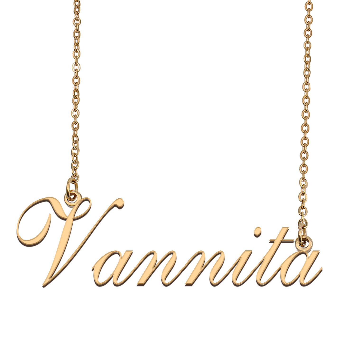 Custom Personalized Name Necklace in Golden Silver for Women Vannita
