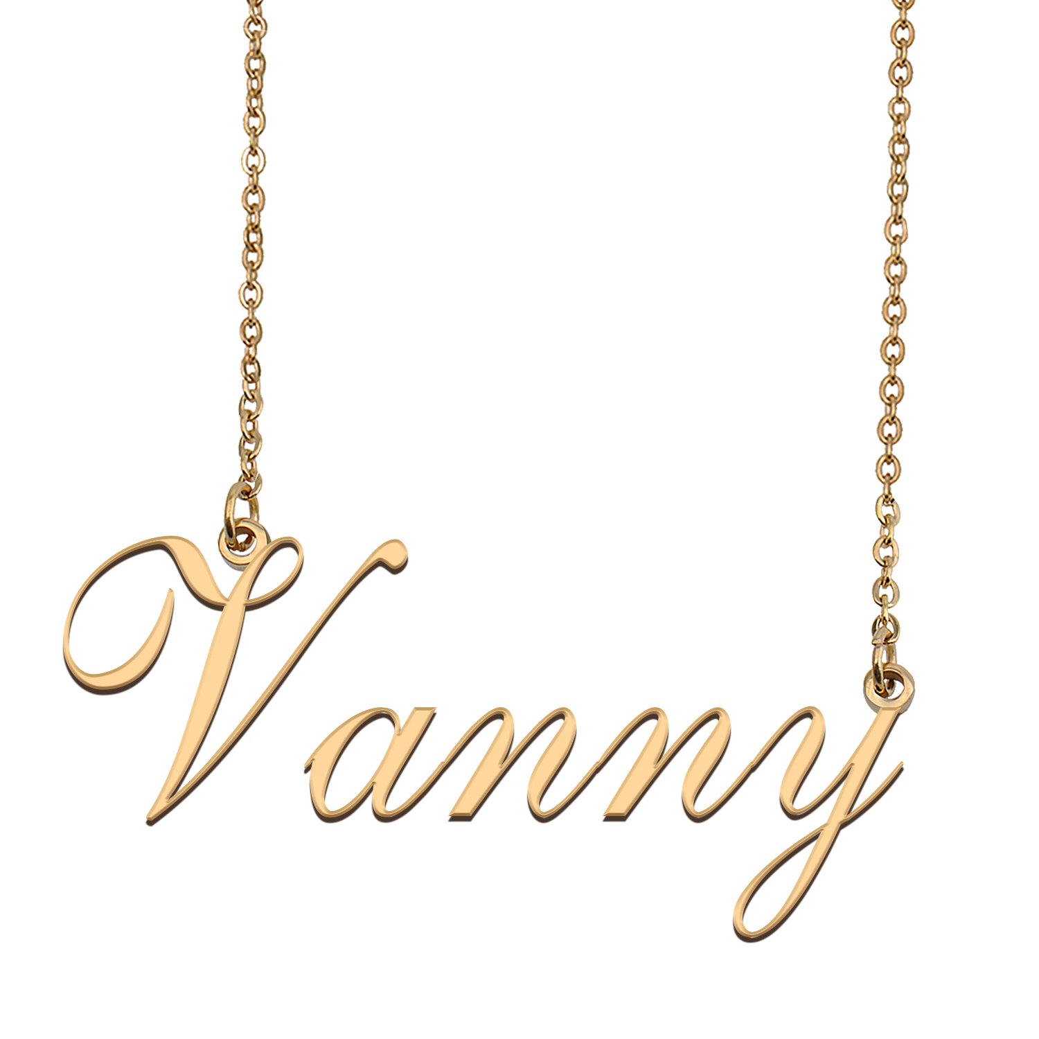 Custom Personalized Name Necklace in Golden Silver for Women Vanny