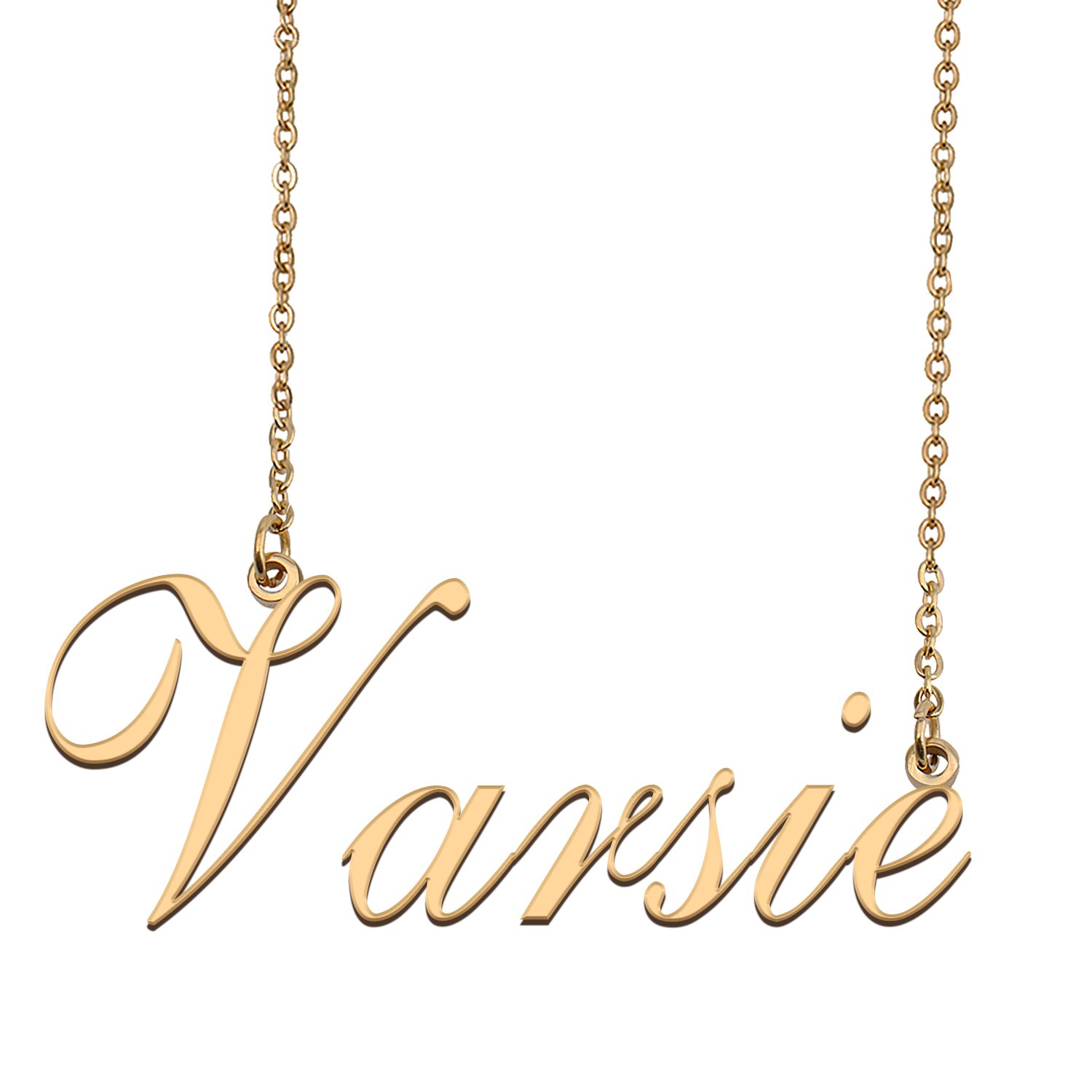 Custom Personalized Name Necklace in Golden Silver for Women Varsie