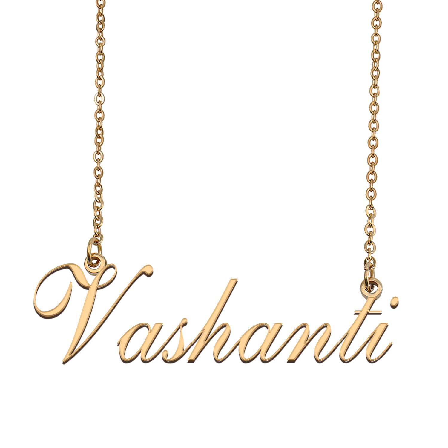 Custom Personalized Name Necklace in Golden Silver for Women Vashanti