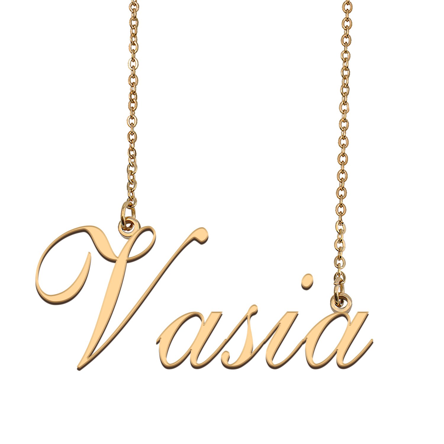 Custom Personalized Name Necklace in Golden Silver for Women Vasia